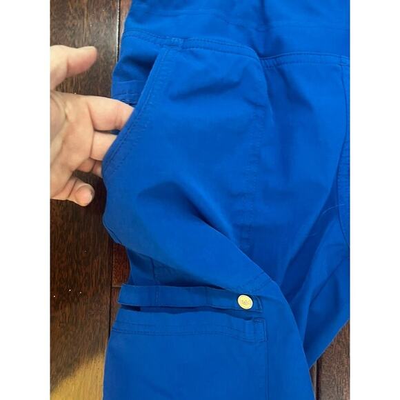 EUC Elle bright blue scrub pants cargo style sz XS nurse doctor medical - Picture 3 of 5
